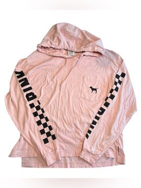 Victoria's Secret PINK pink and black hoodie size medium